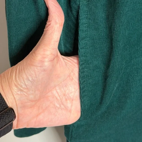 Vineyard Vines Green Corduroy Long Sleeve Shirt Dress Womens Large - Picture 10 of 12